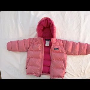 Pink Patagonia Hi Loft Down Jacket.  Size 18 months